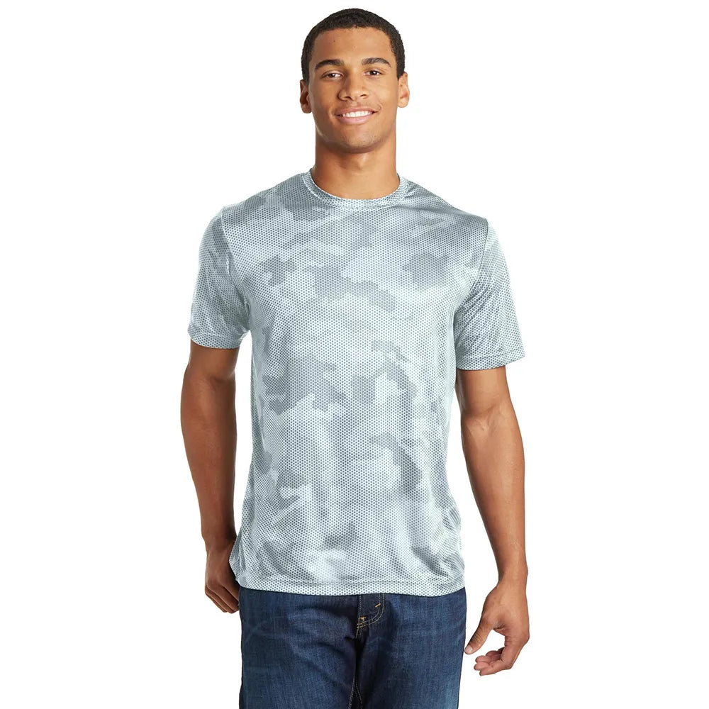 Sport-Tek CamoHex Tee Decorated - White