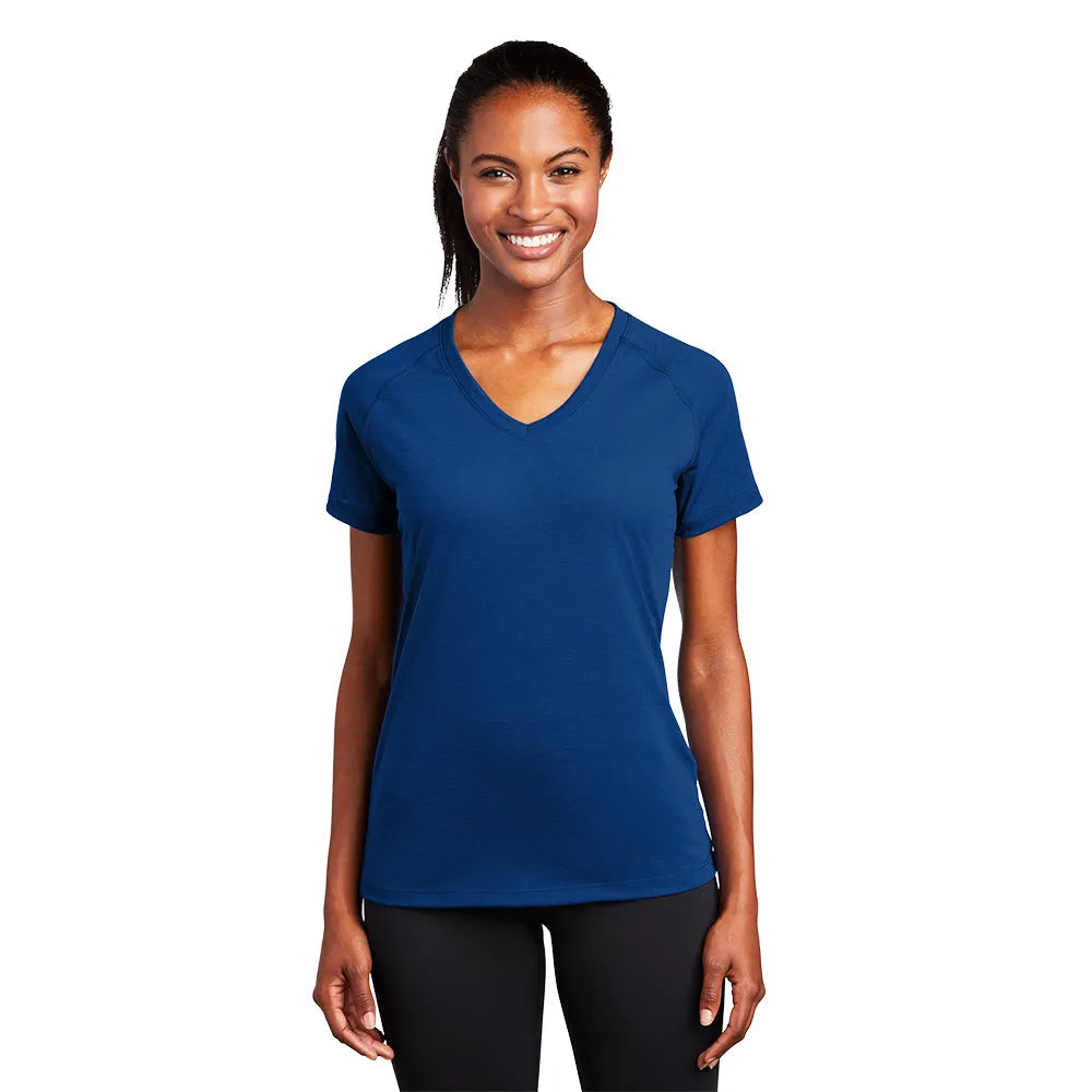 Sport-Tek Women's Ultimate Performance V-Neck Decorated - True Royal Blue