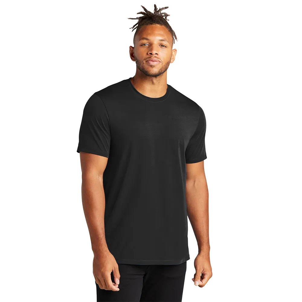 MERCER+METTLE Stretch Jersey Crew Decorated - Deep Black