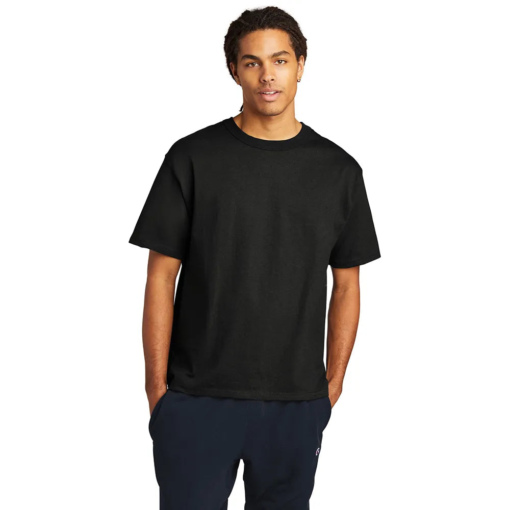 Champion Heritage 7-Oz. Jersey Tee Decorated - Black