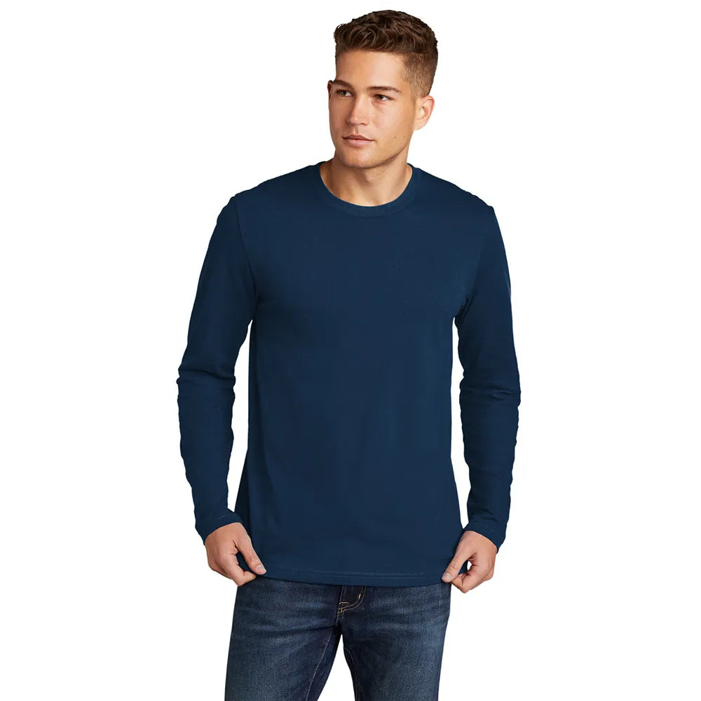 Next Level Apparel Cotton Long Sleeve Tee Decorated - Cool Blue