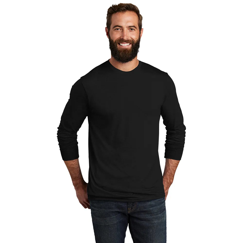 Allmade Unisex Tri-Blend Long Sleeve Tee Decorated - Deep Black