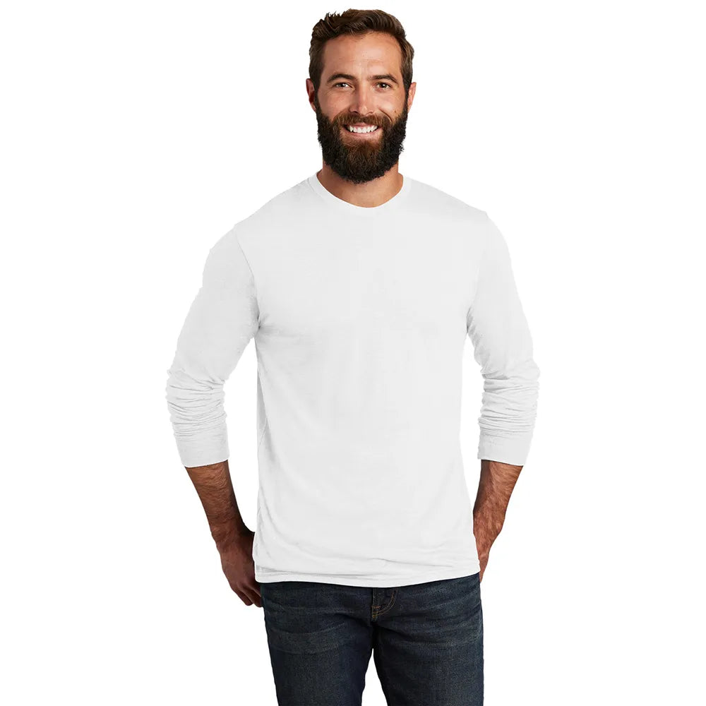 Allmade Unisex Tri-Blend Long Sleeve Tee Decorated - Fairly White