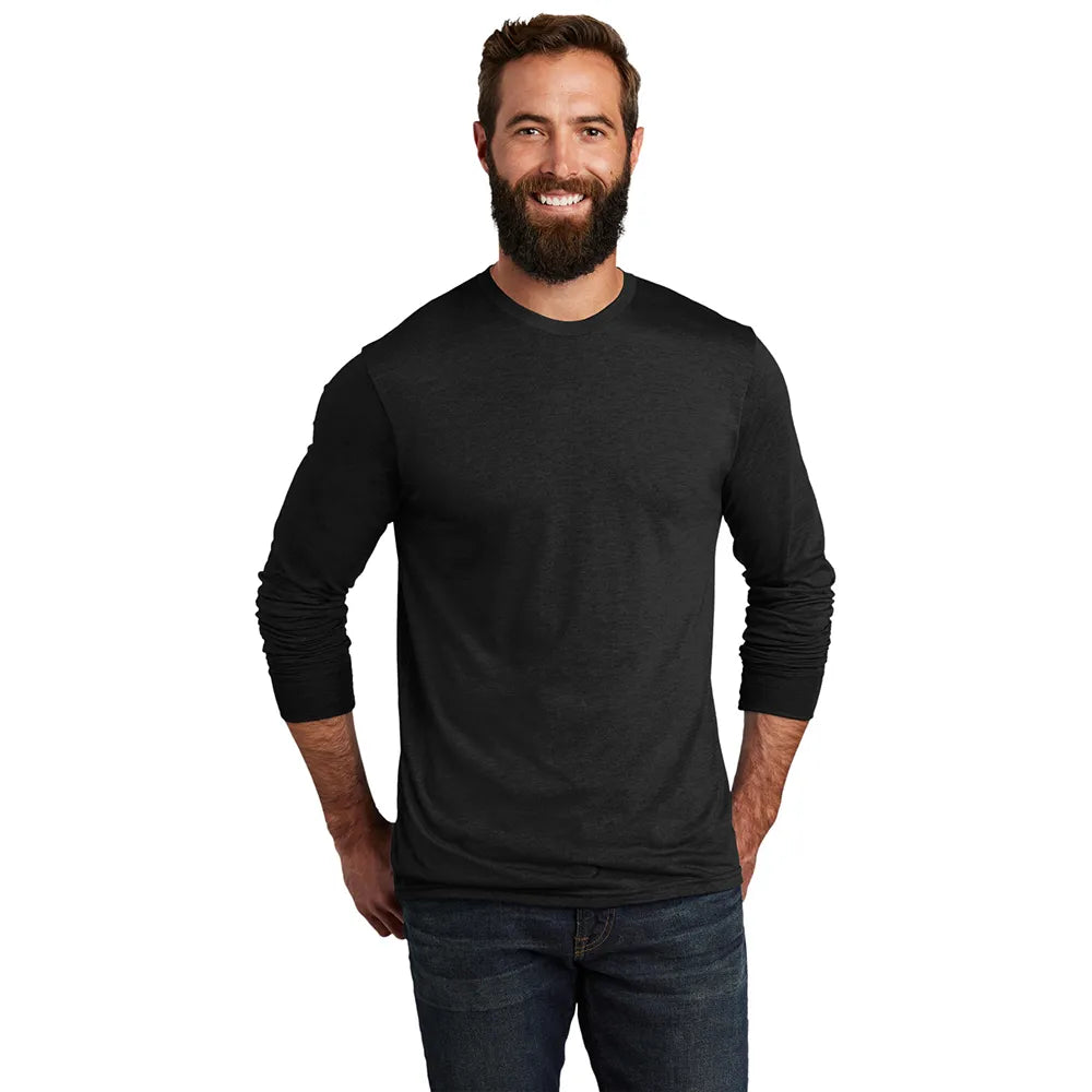 Allmade Unisex Tri-Blend Long Sleeve Tee Decorated - Space Black