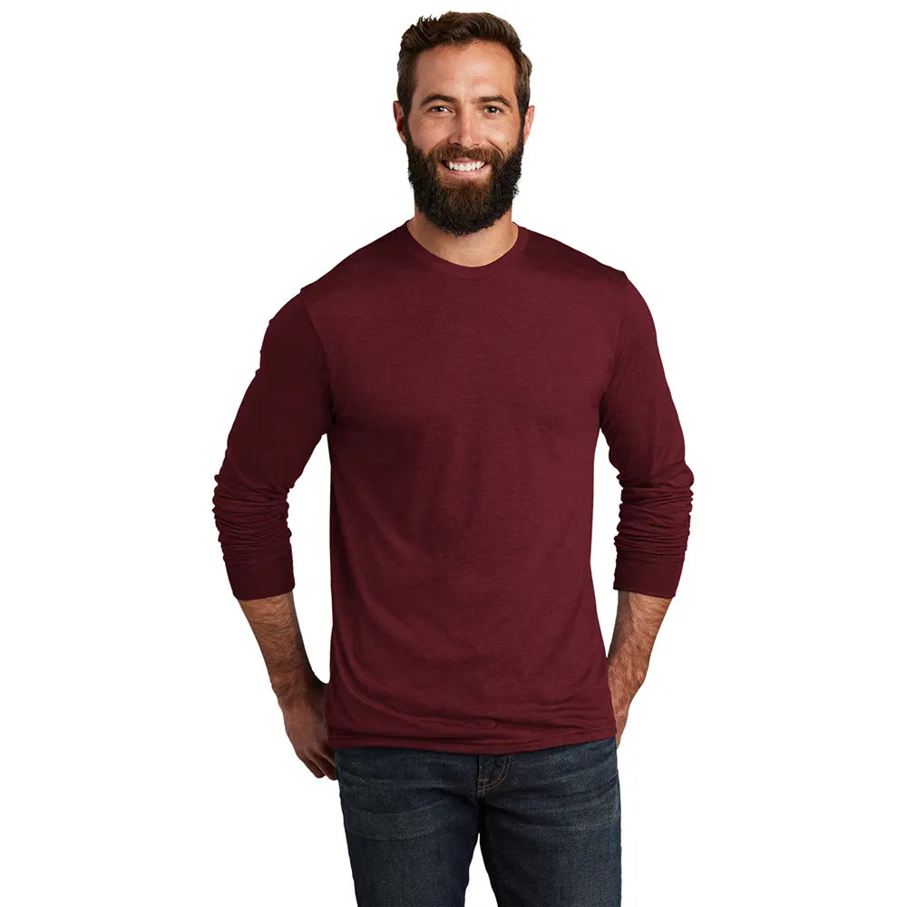Allmade Unisex Tri-Blend Long Sleeve Tee Decorated - Vino Red