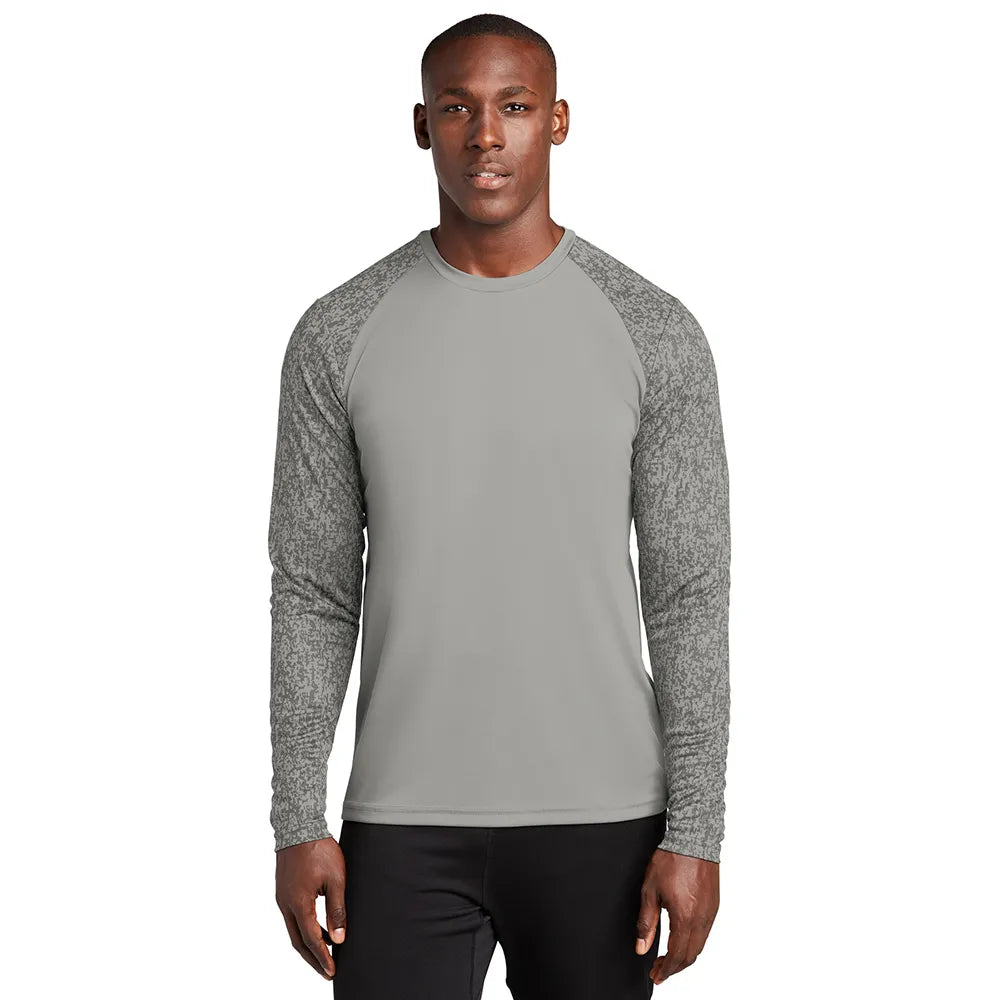 Sport-Tek Long Sleeve Digi Camo Tee Decorated - Grey Concrete