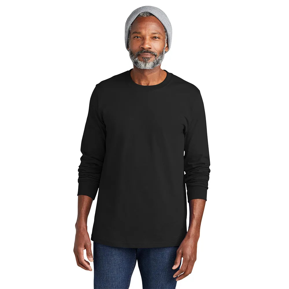 Volunteer Knitwear Chore Long Sleeve Tee Decorated - Deep Black
