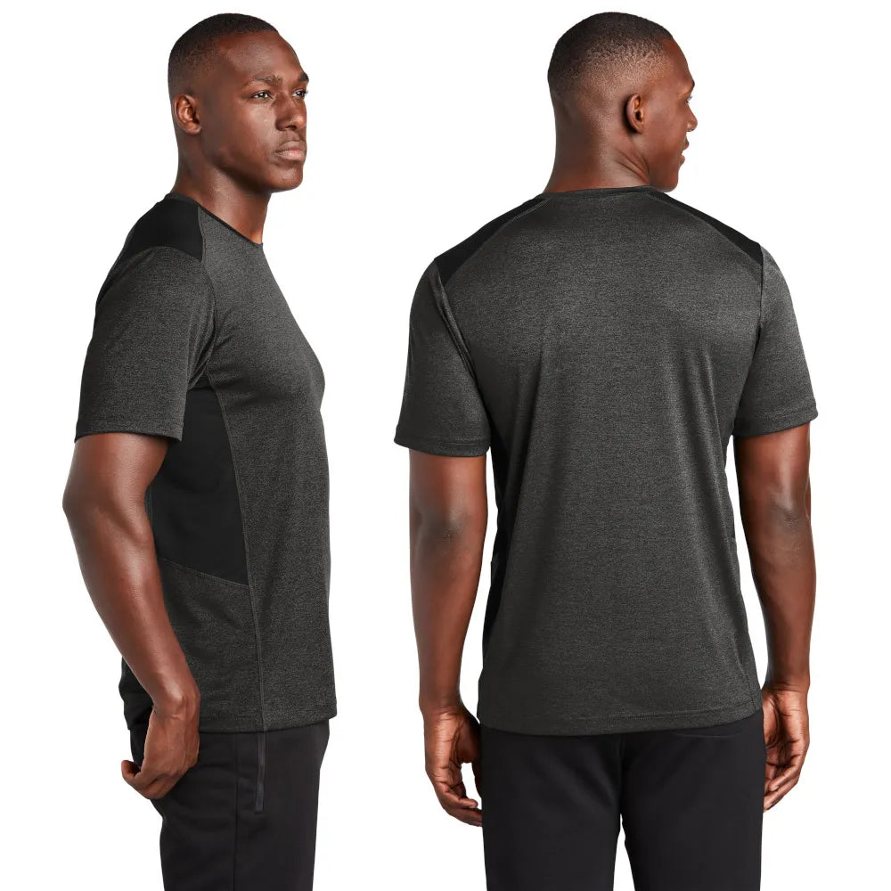 Sport-Tek Endeavor Tee Decorated - Dark Royal Blue Heather/Black