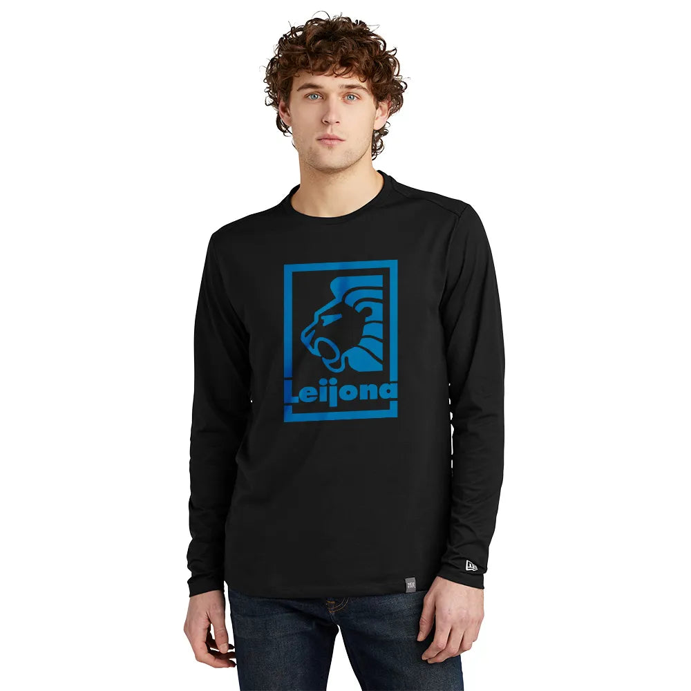 New Era Heritage Blend Long Sleeve Crew Tee Decorated - Black