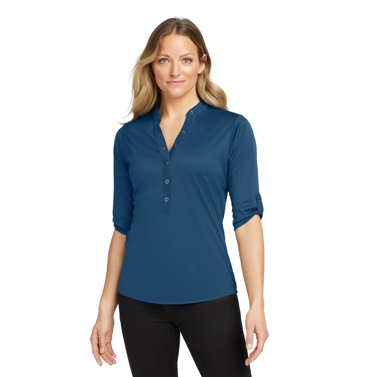 OGIO - Crush Embroidered Henley - Blue Indigo