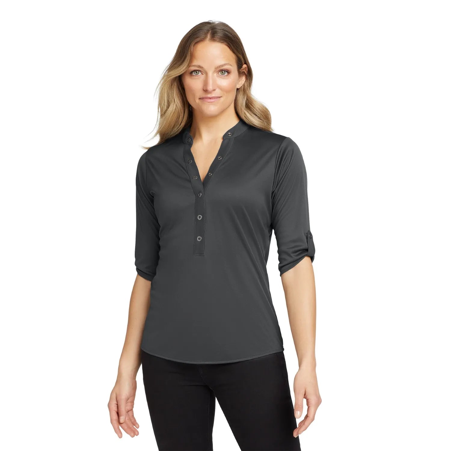 OGIO - Crush Embroidered Henley - Diesel Grey