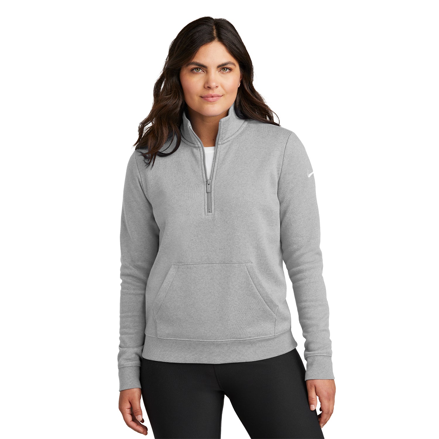 Nike Women's Club Fleece Sleeve Swoosh 1/2-Zip Embroidered
