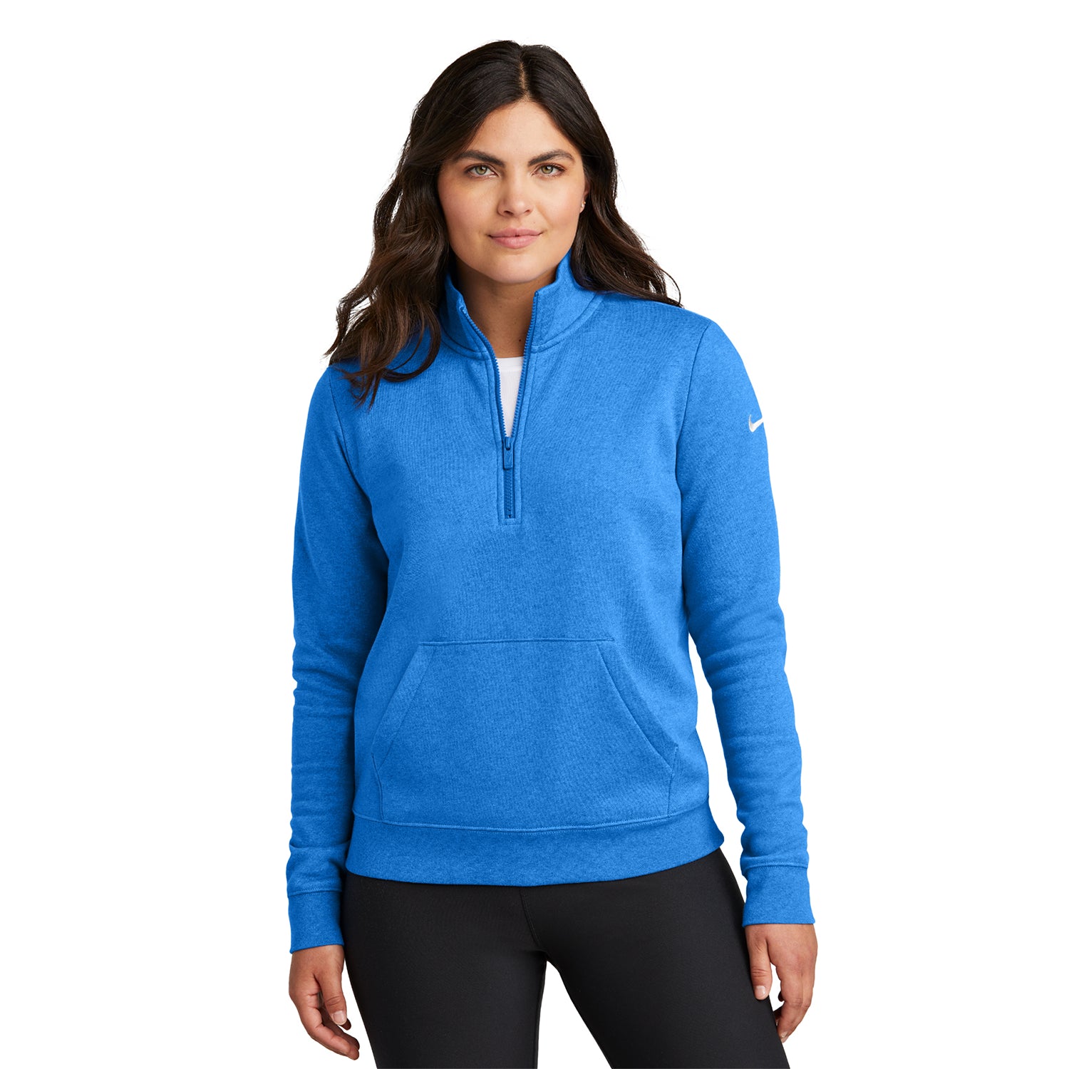 Nike Women's Club Fleece Sleeve Swoosh 1/2-Zip Embroidered