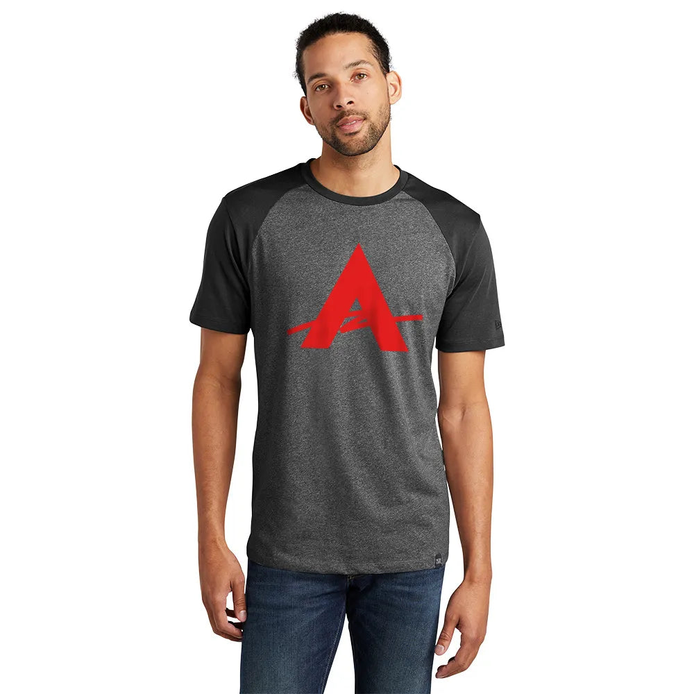 New Era Heritage Blend Varsity Tee Decorated - Black/Black Twist