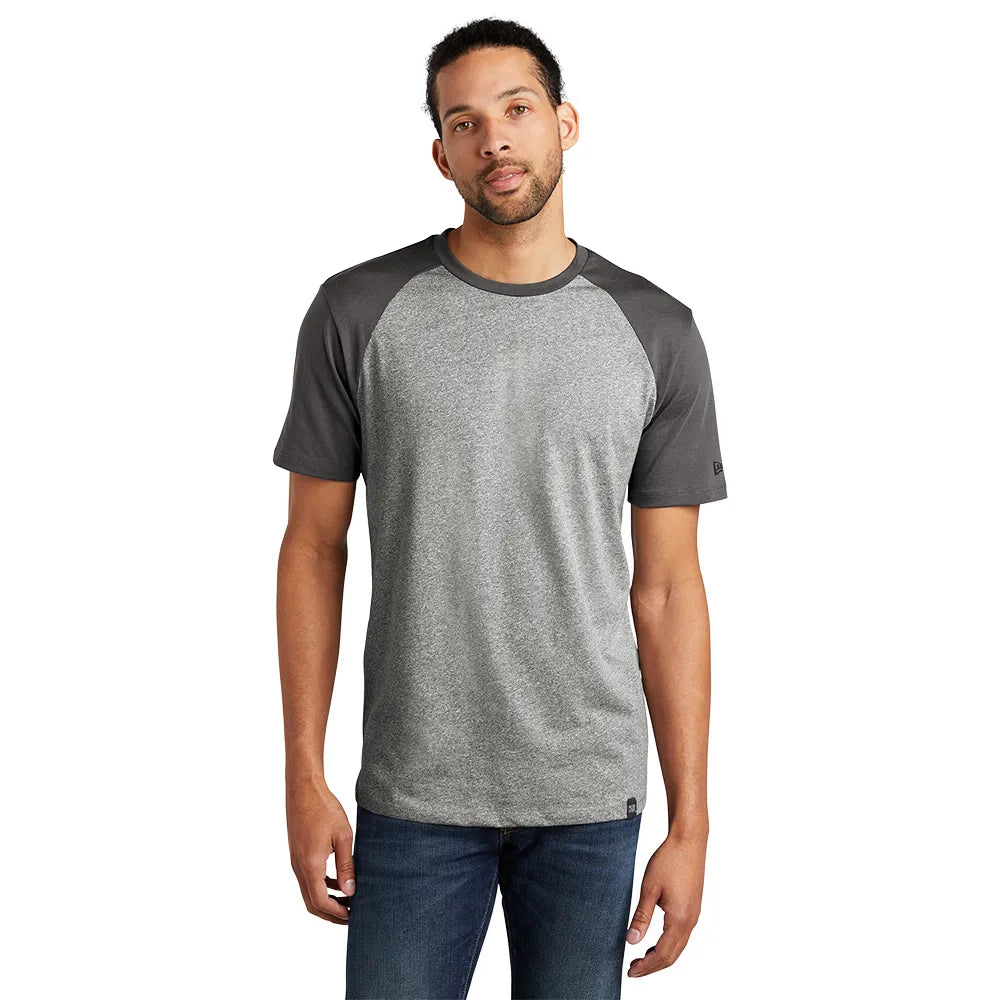 New Era Heritage Blend Varsity Tee Decorated - Graphite Grey/Light Graphite Grey Twist