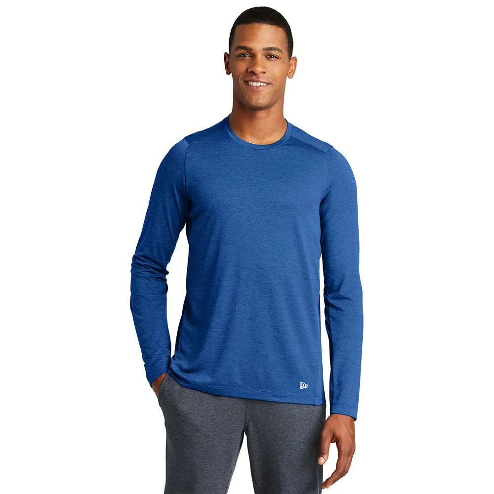 New Era Series Performance Long Sleeve Crew Tee Decorated - Royal Blue