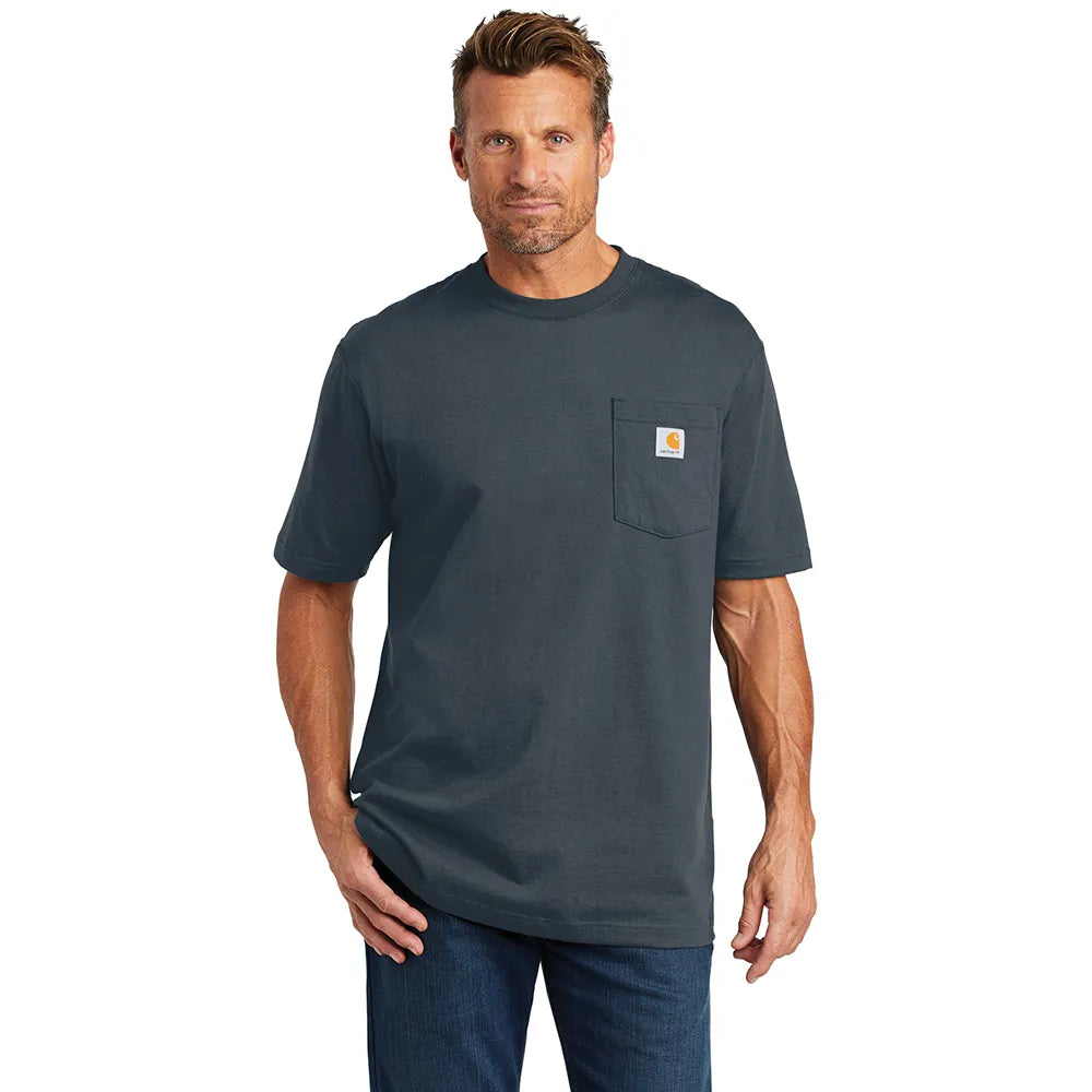 Carhartt Workwear Pocket Short Sleeve T-Shirt Decorated - Bluestone Blue