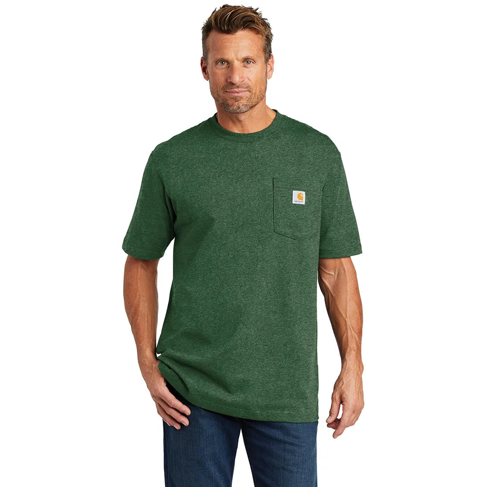 Carhartt Workwear Pocket Short Sleeve T-Shirt Decorated - North Woods Green Heather