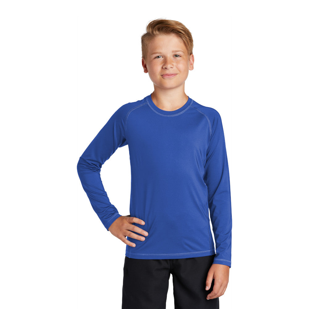 Sport-Tek Sport-Tek Youth Long Sleeve Rashguard Tee - White