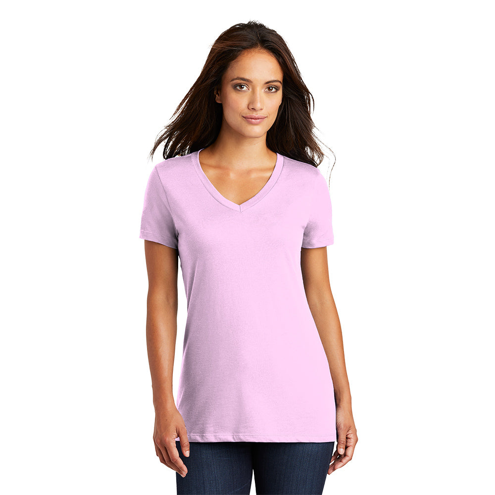 District Women’s Perfect Weight V-Neck Tee Decorated - Soft Purple
