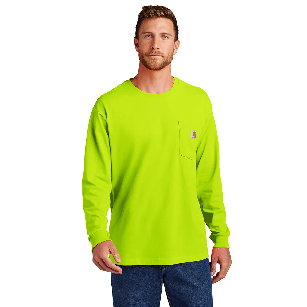 Carhartt Workwear Pocket Long Sleeve T-Shirt Decorated - Brite Lime Green