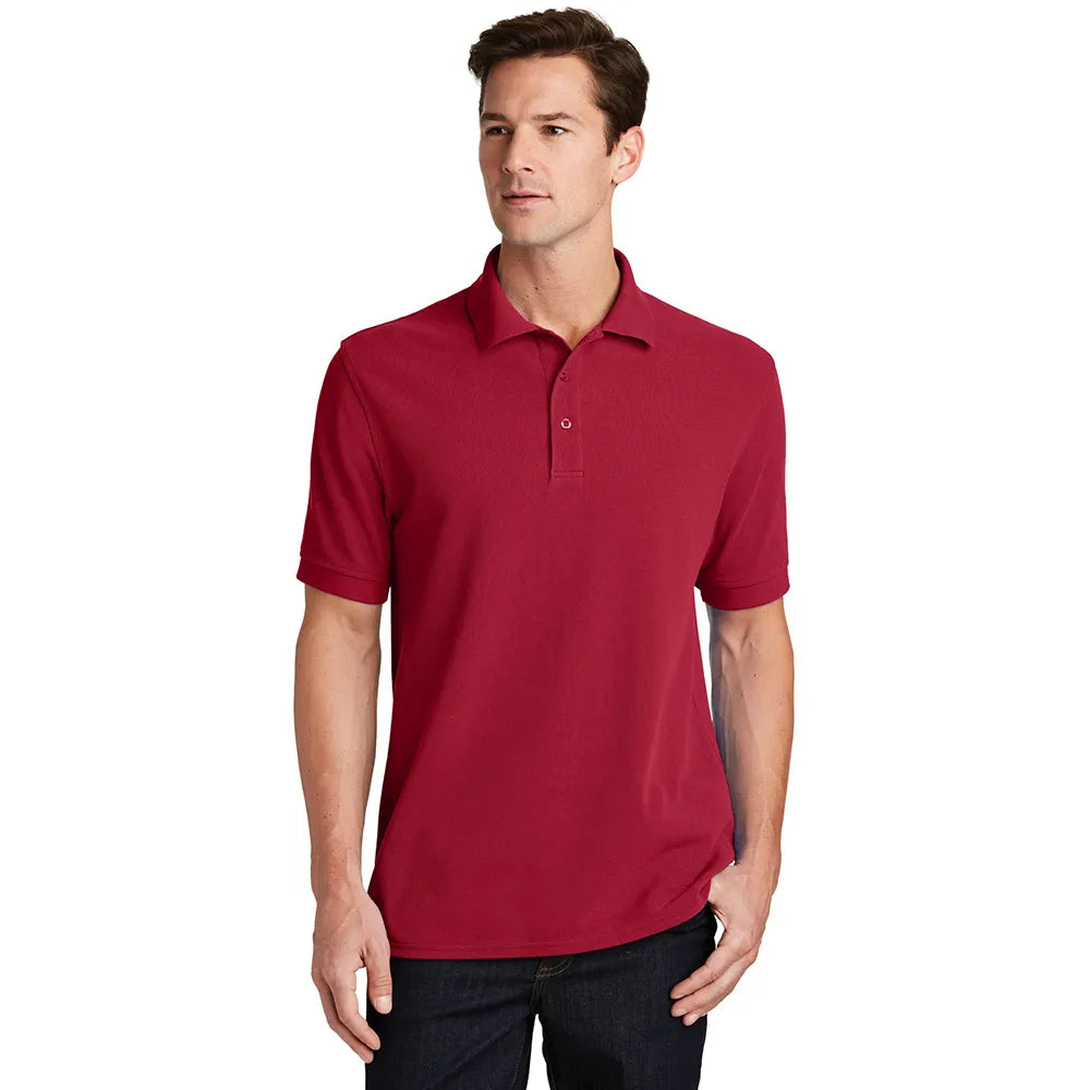 Port & Company Combed Ring Spun Pique Embroidered Polo