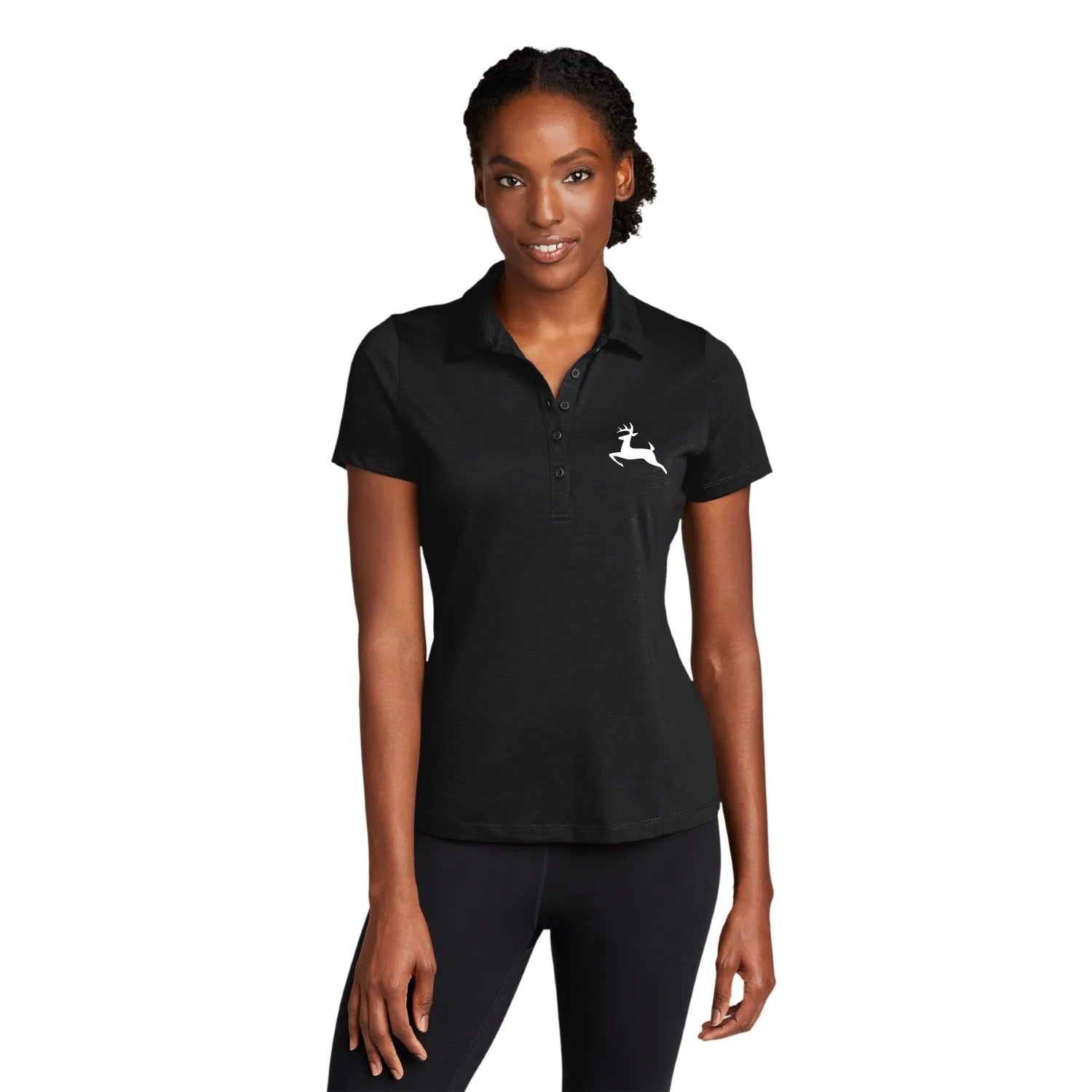 Sport-Tek Sport-Tek Women's PosiCharge Strive Embroidered Polo - Black