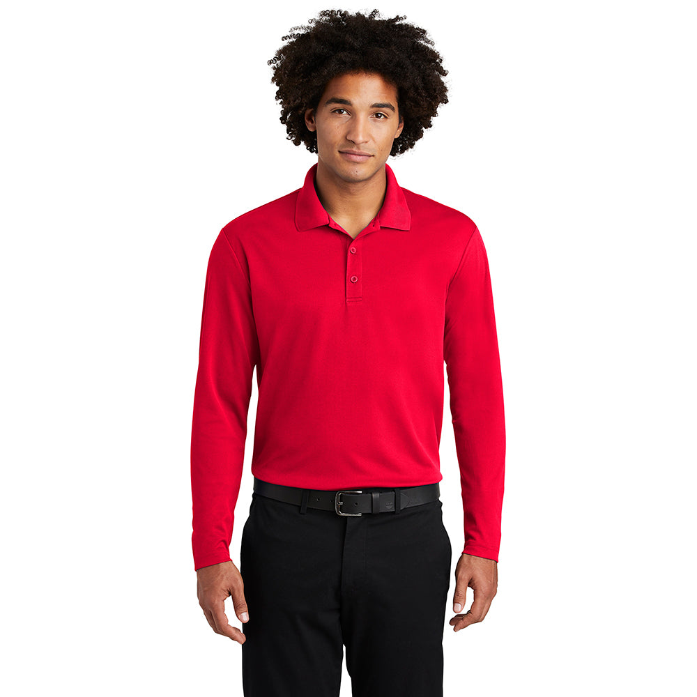 Sport-Tek PosiCharge RacerMesh Long Sleeve Embroidered Polo