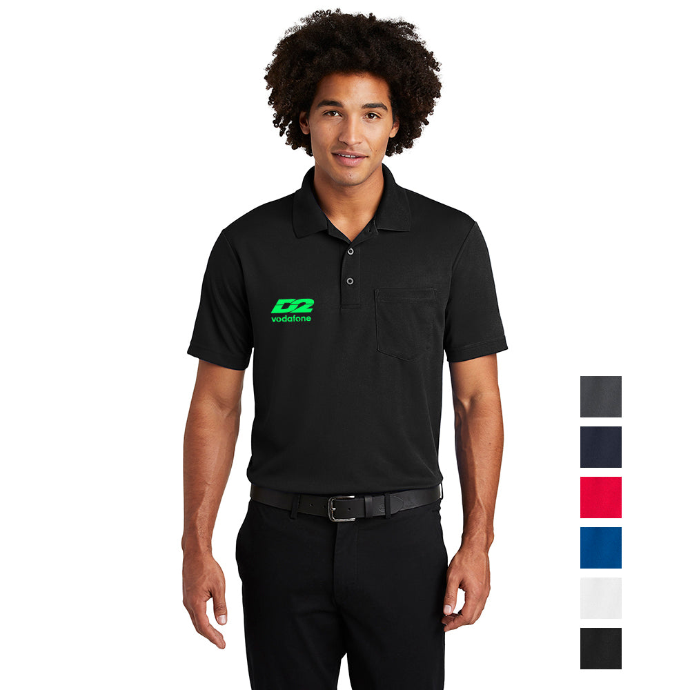 Sport-Tek Sport-Tek PosiCharge RacerMesh Pocket Embroidered Polo - Black