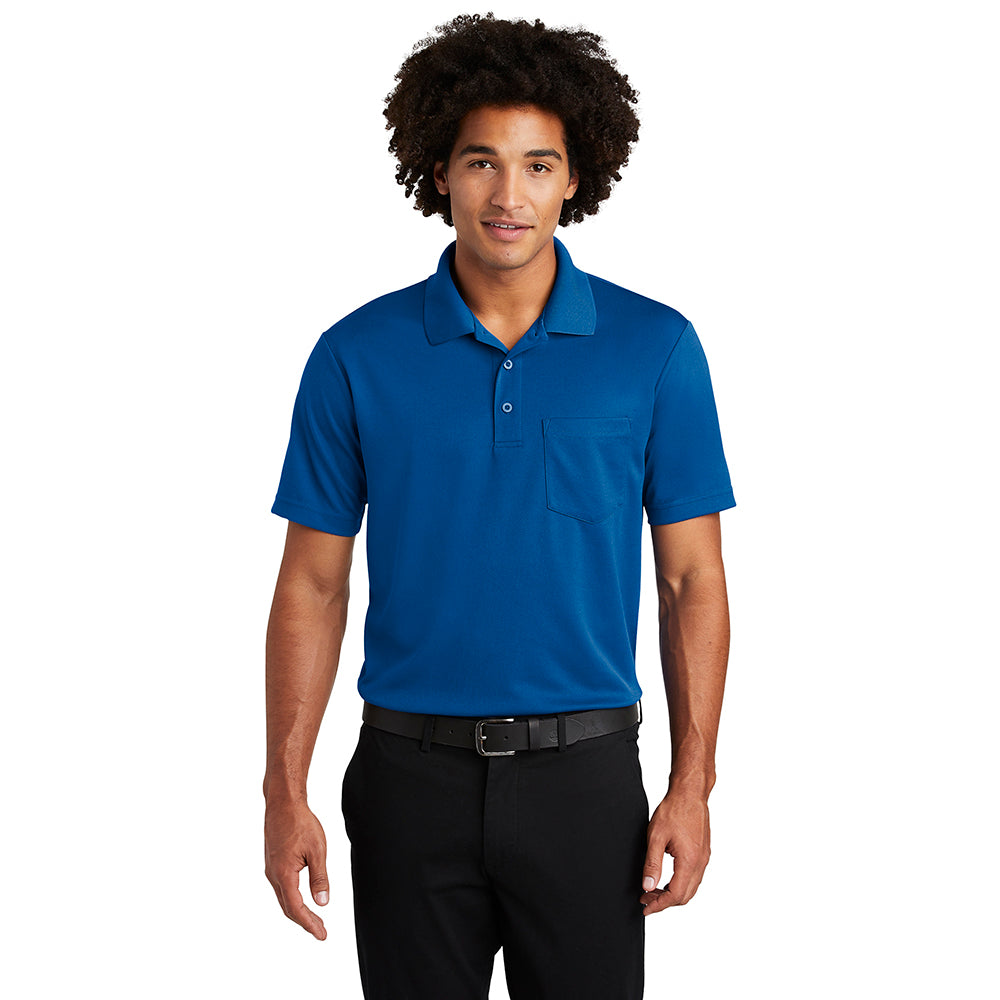 Sport-Tek Sport-Tek PosiCharge RacerMesh Pocket Embroidered Polo - White