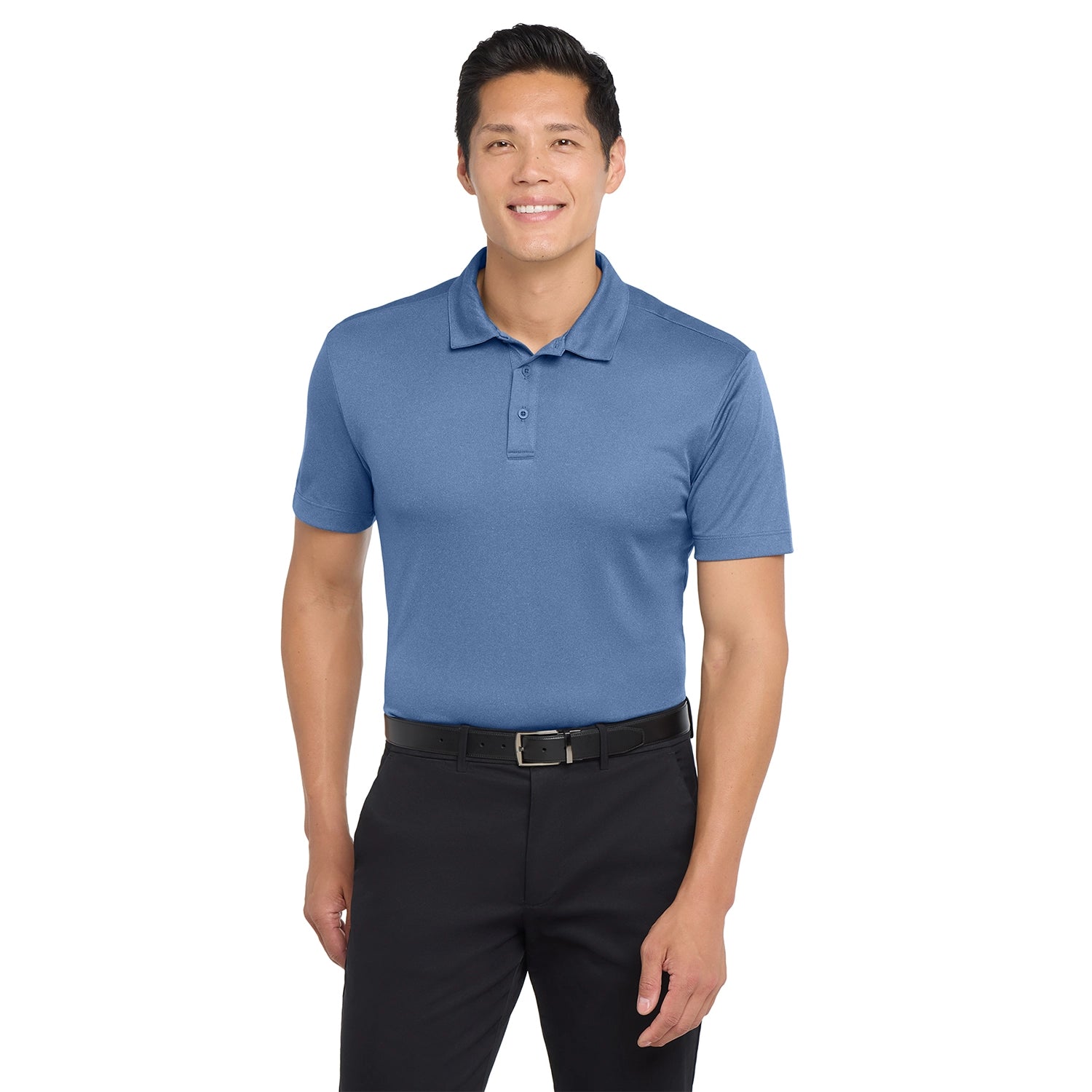 Port Authority Heathered Silk Touch Performance Embroidered Polo