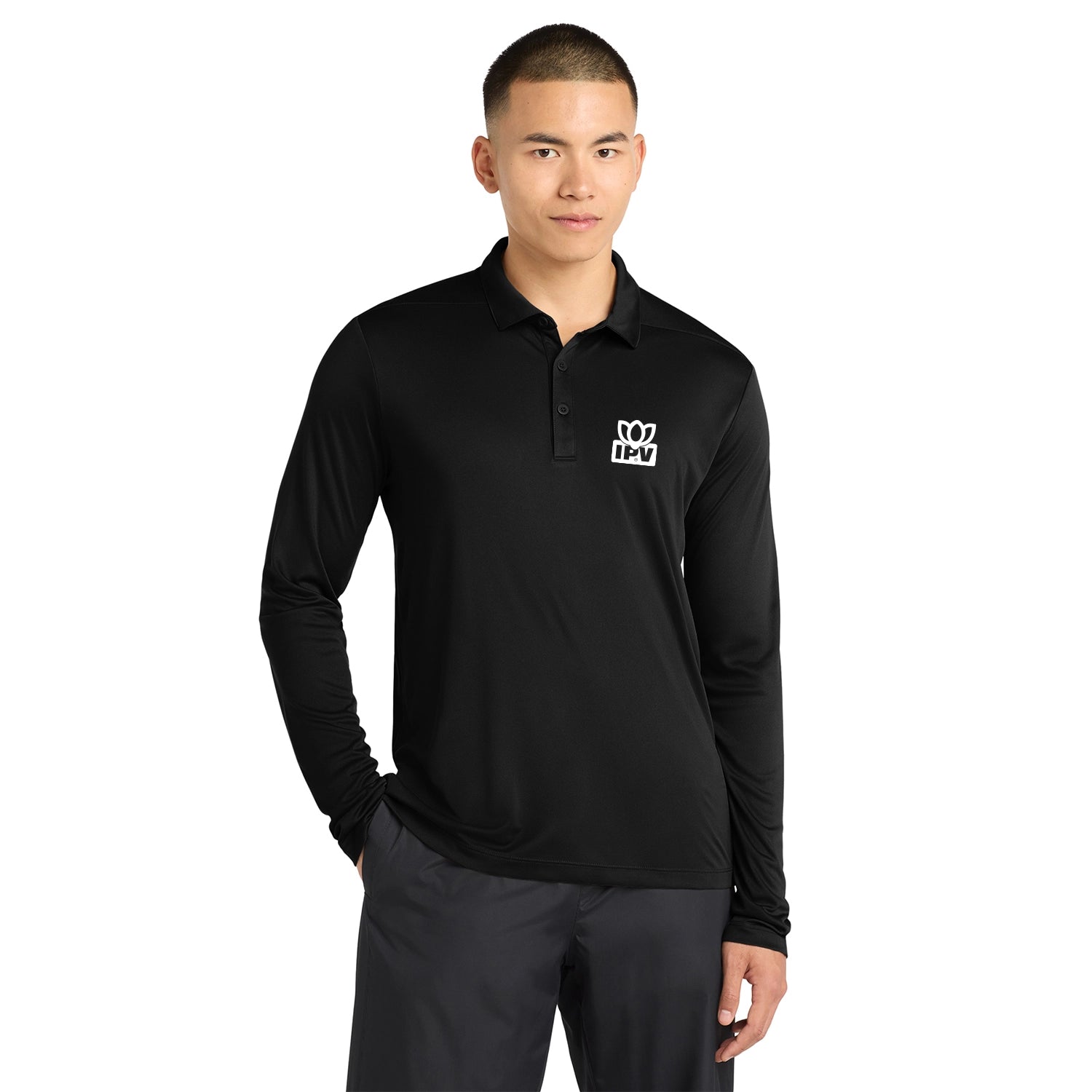 Sport-Tek Posi-UV Pro Long Sleeve Embroidered Polo