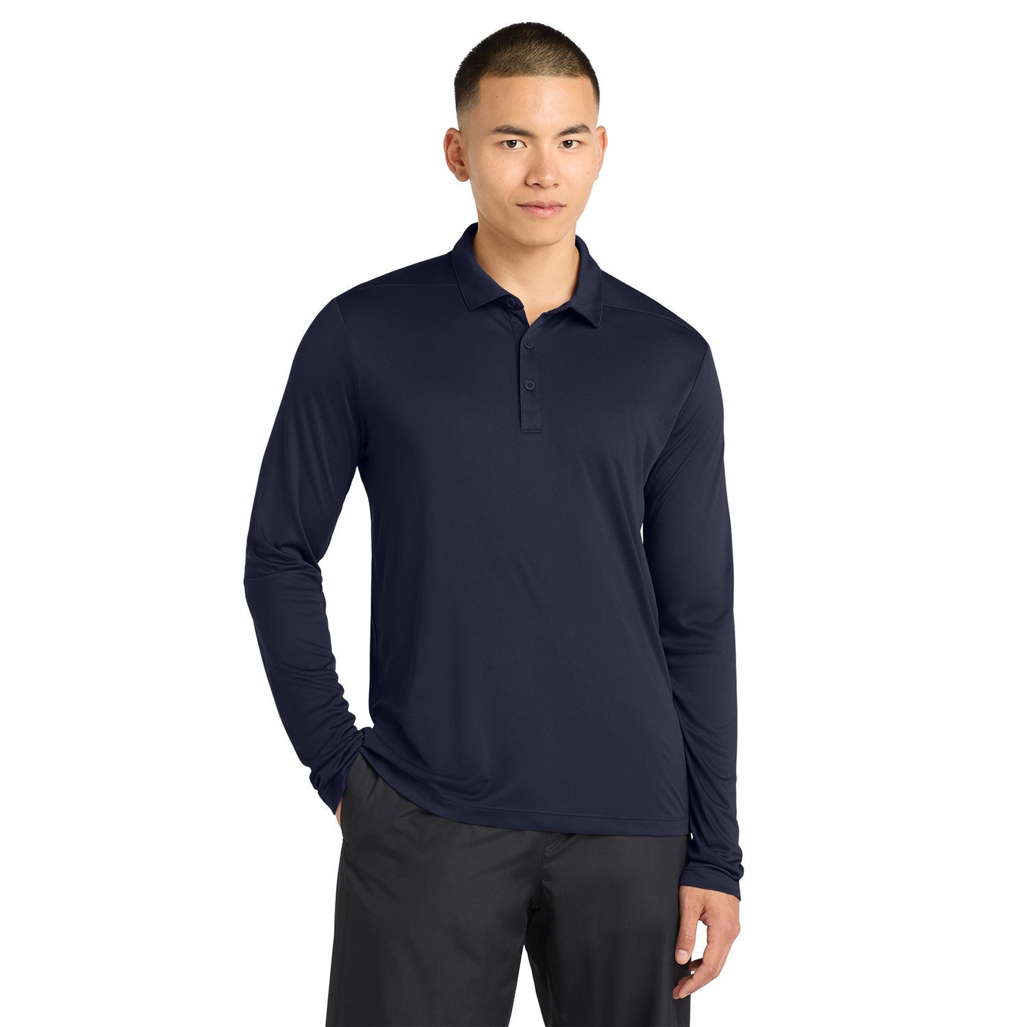 Sport-Tek Posi-UV Pro Long Sleeve Embroidered Polo