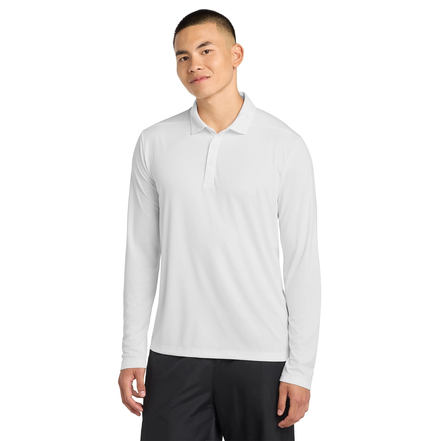 Sport-Tek Posi-UV Pro Long Sleeve Embroidered Polo