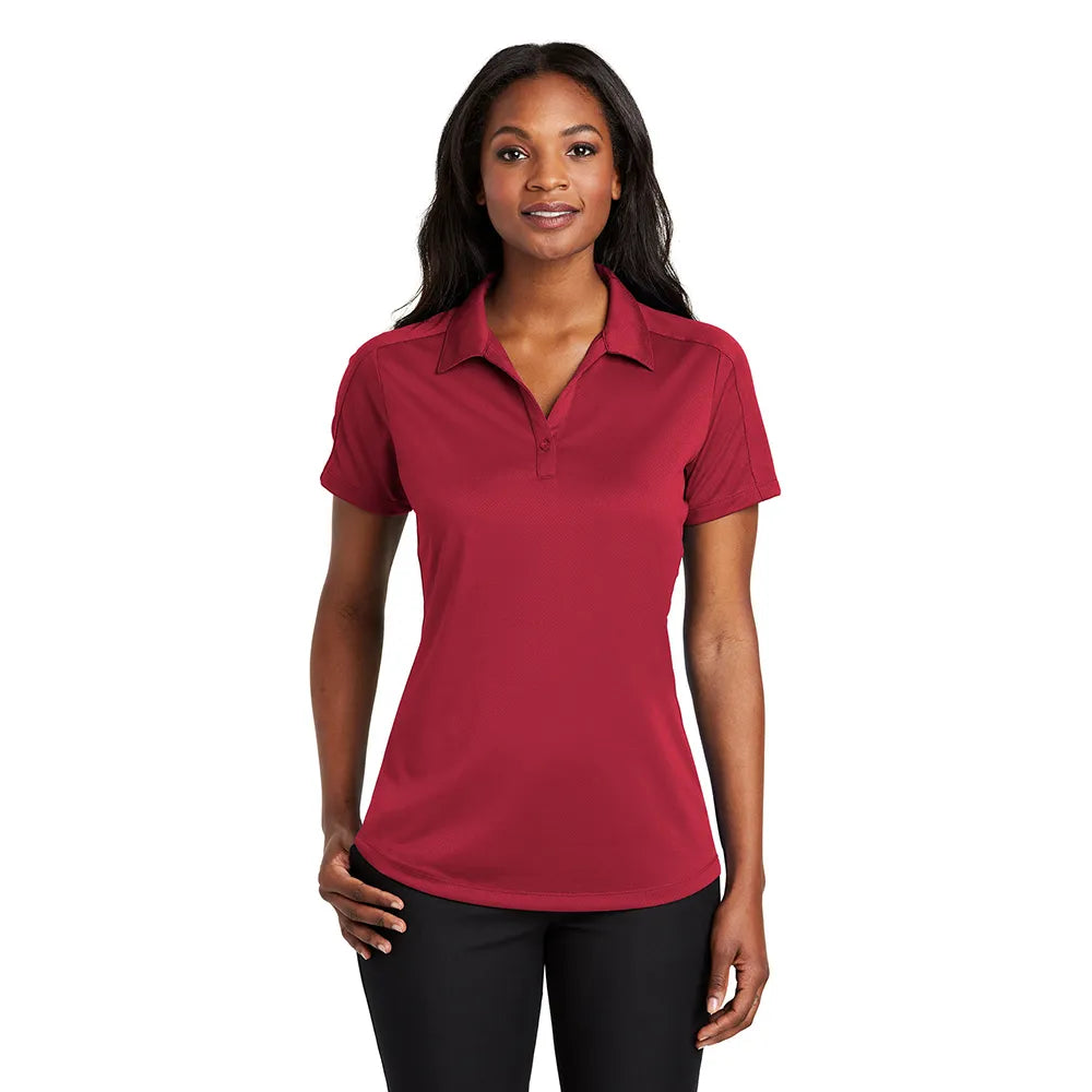 Port Authority Women's Diamond Jacquard Embroidered Polo - True Blue (PMS 654C)