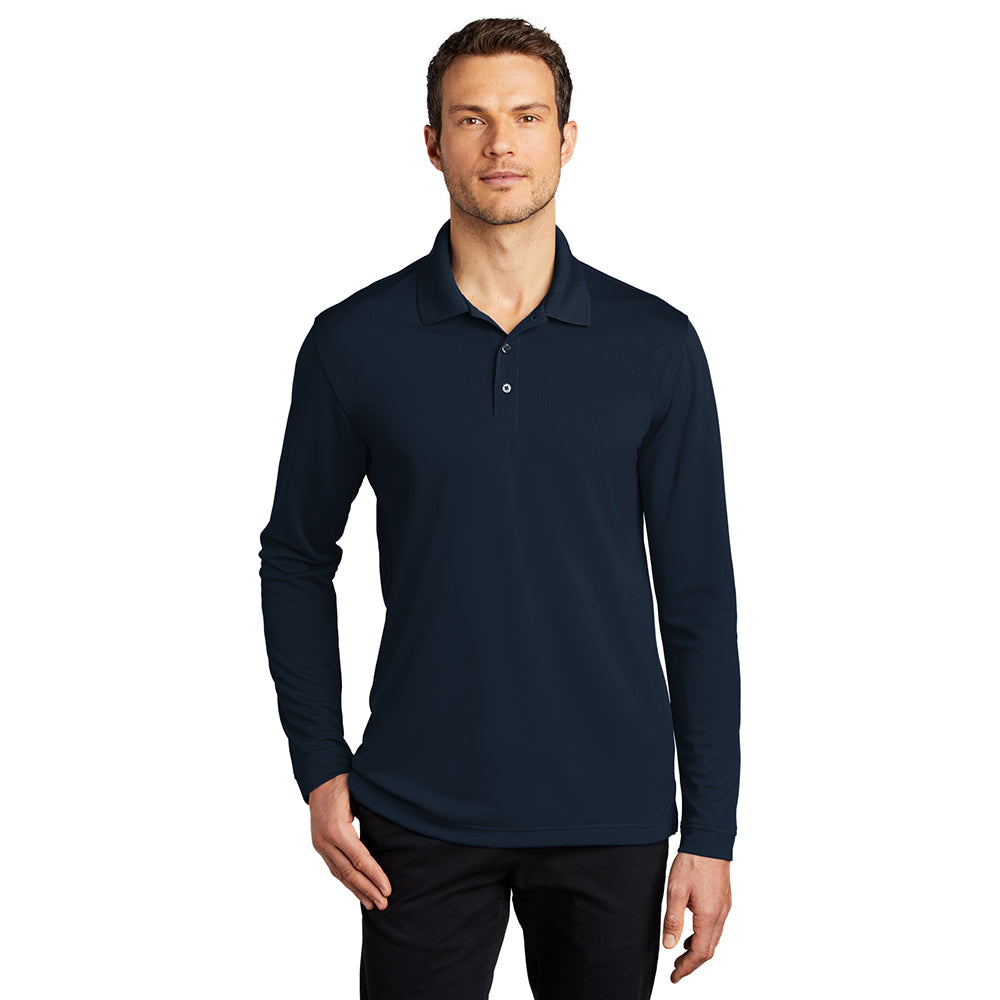 Port Authority Dry Zone UV Micro-Mesh Long Sleeve Embroidered Polo