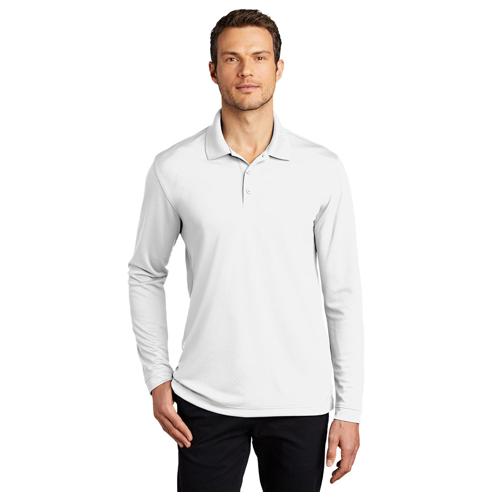 Port Authority Dry Zone UV Micro-Mesh Long Sleeve Embroidered Polo