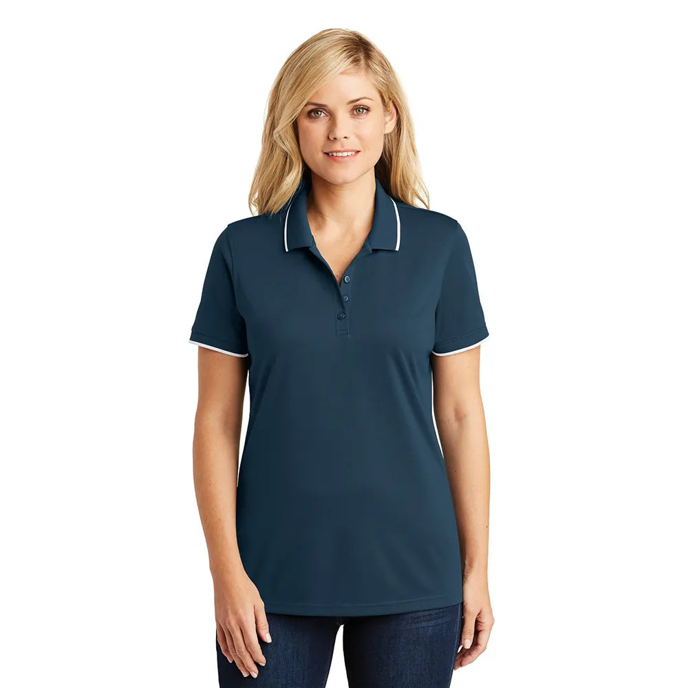 Port Authority Women's Dry Zone UV Micro-Mesh Tipped Embroidered Polo