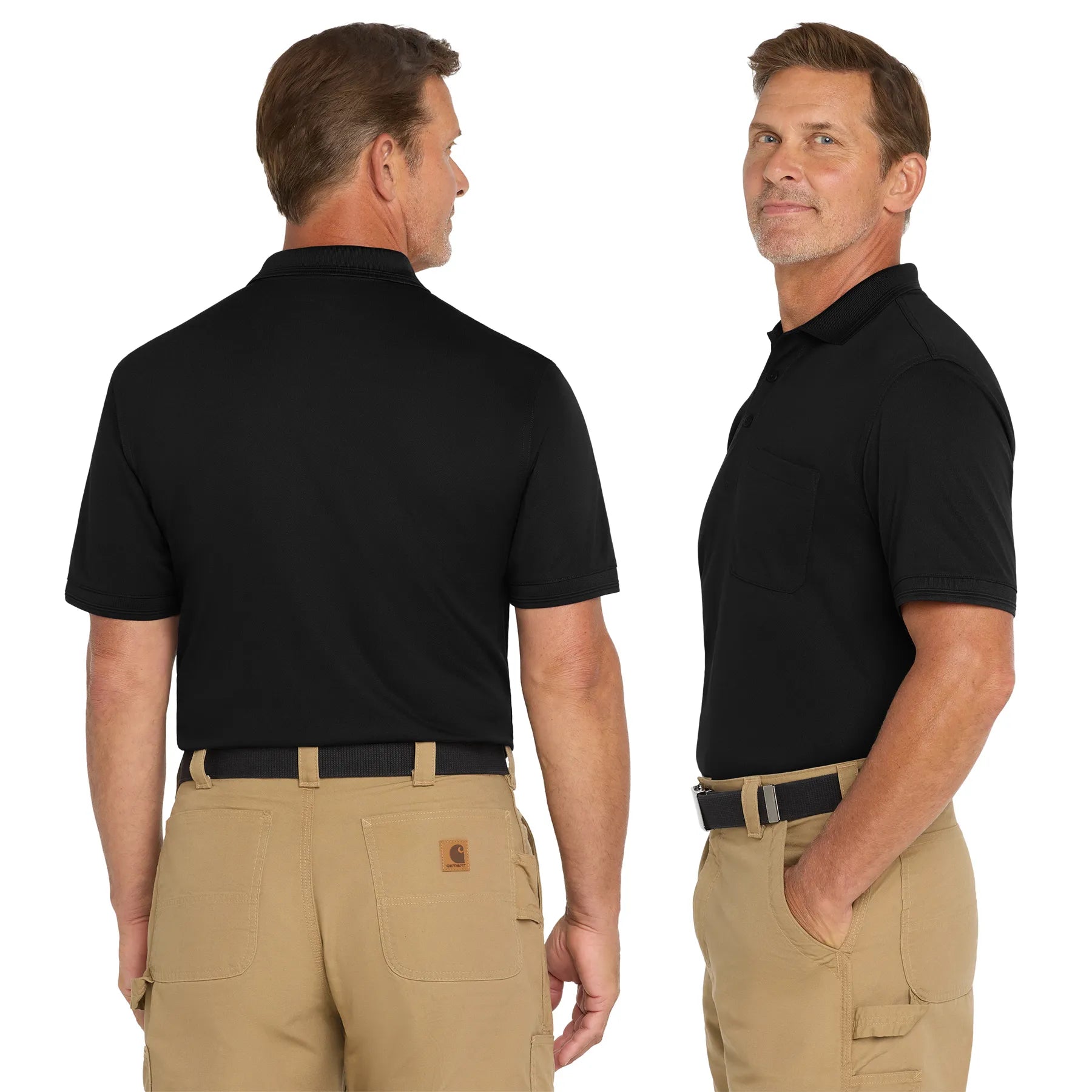 CornerStone Industrial Snag-Proof Pique Pocket Embroidered Polo - Charcoal Grey (PMS 7540C)