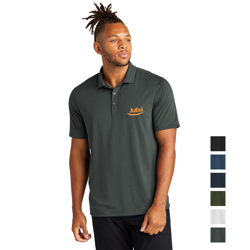 MERCER+METTLE Stretch Jersey Embroidered Polo - Anchor Grey