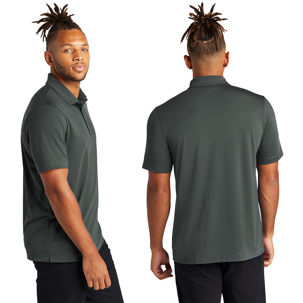 MERCER+METTLE Stretch Jersey Embroidered Polo - Deep Black