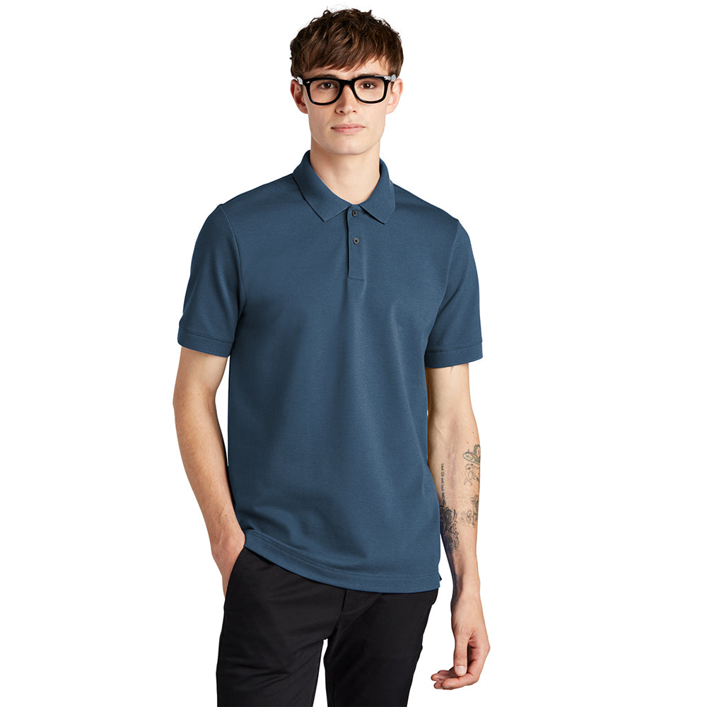 MERCER+METTLE Stretch Heavyweight Pique Embroidered Polo