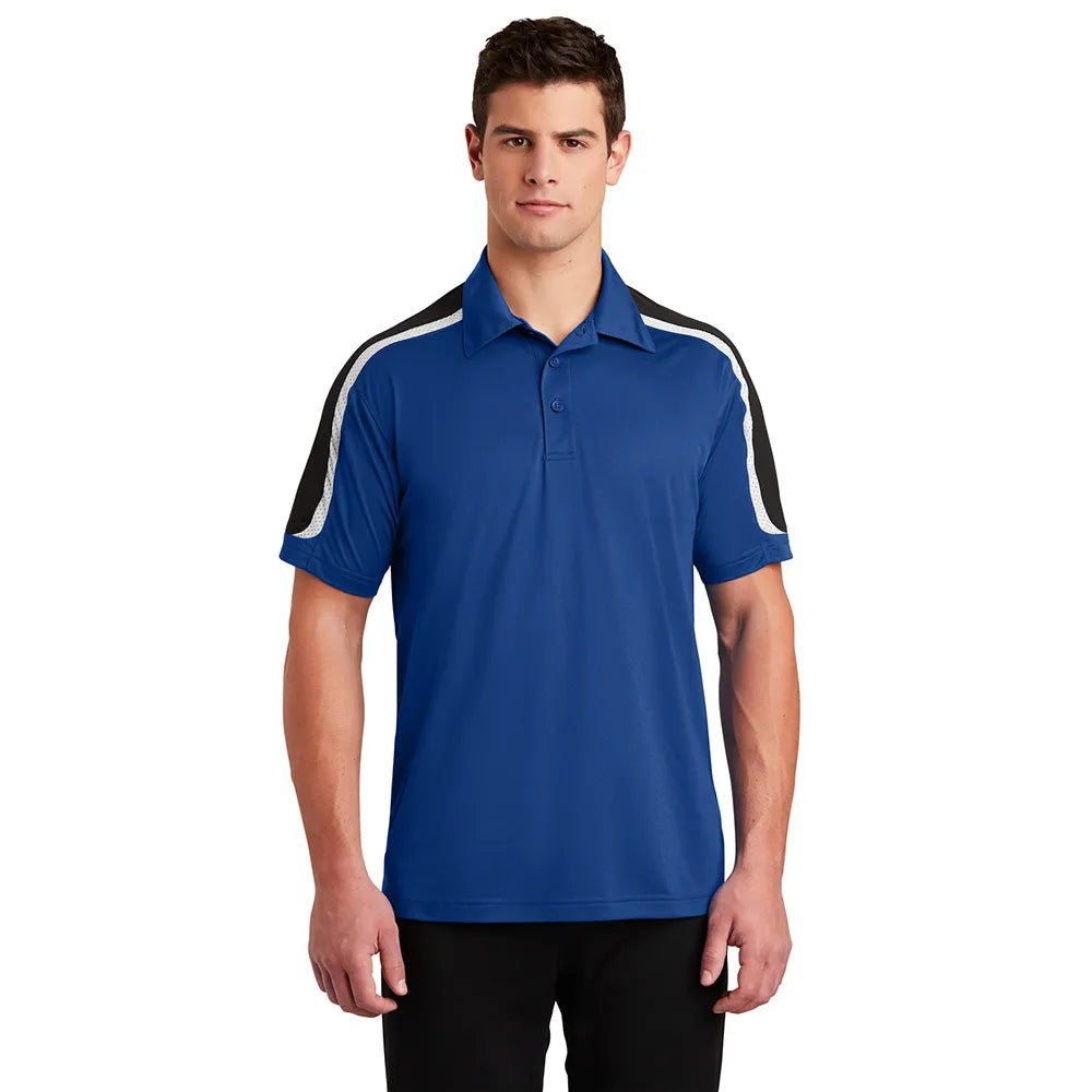 Sport-Tek Tricolor Shoulder Micropique Sport-Wick Embroidered Polo