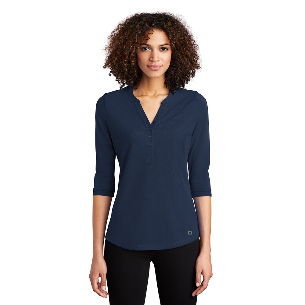 OGIO Women's Jewel Henley Embroidered