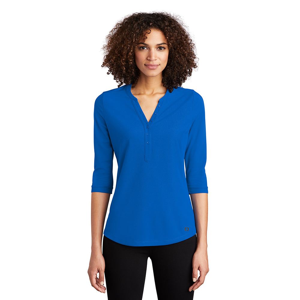 OGIO Women's Jewel Henley Embroidered