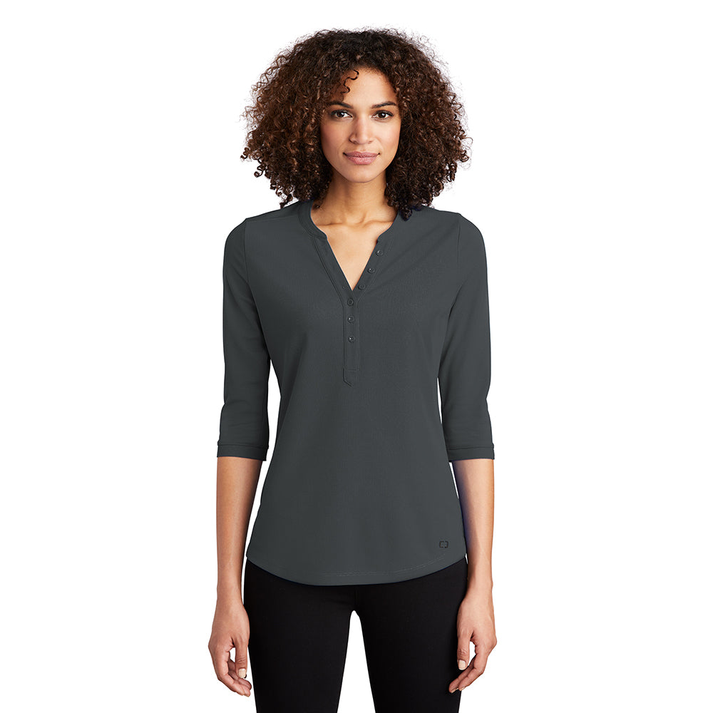 OGIO Women's Jewel Henley Embroidered