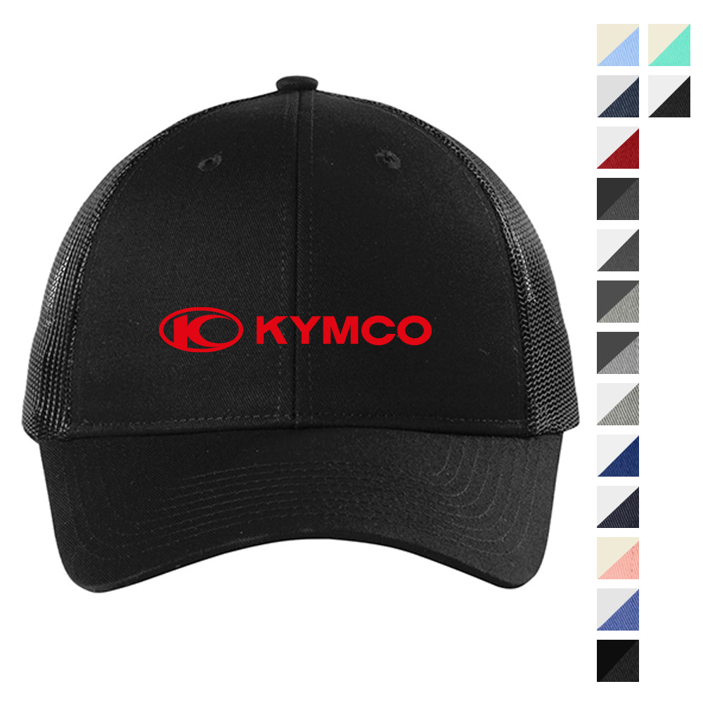 Port Authority Low-Profile Snapback Trucker Embroidered Cap - Black