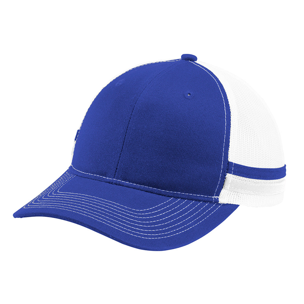 Port Authority Two-Stripe Snapback Trucker Embroidered Cap