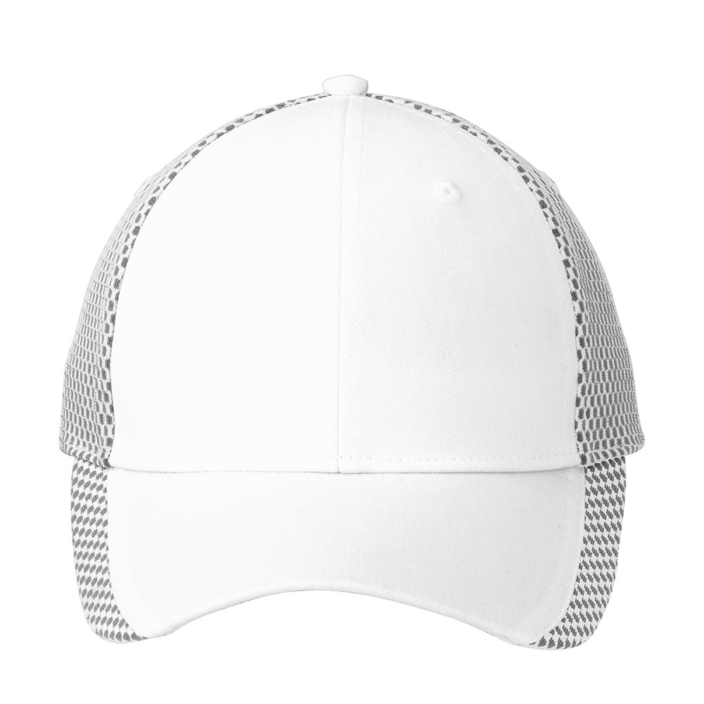 Port Authority Two-Color Mesh Back Embroidered Cap - White/Black