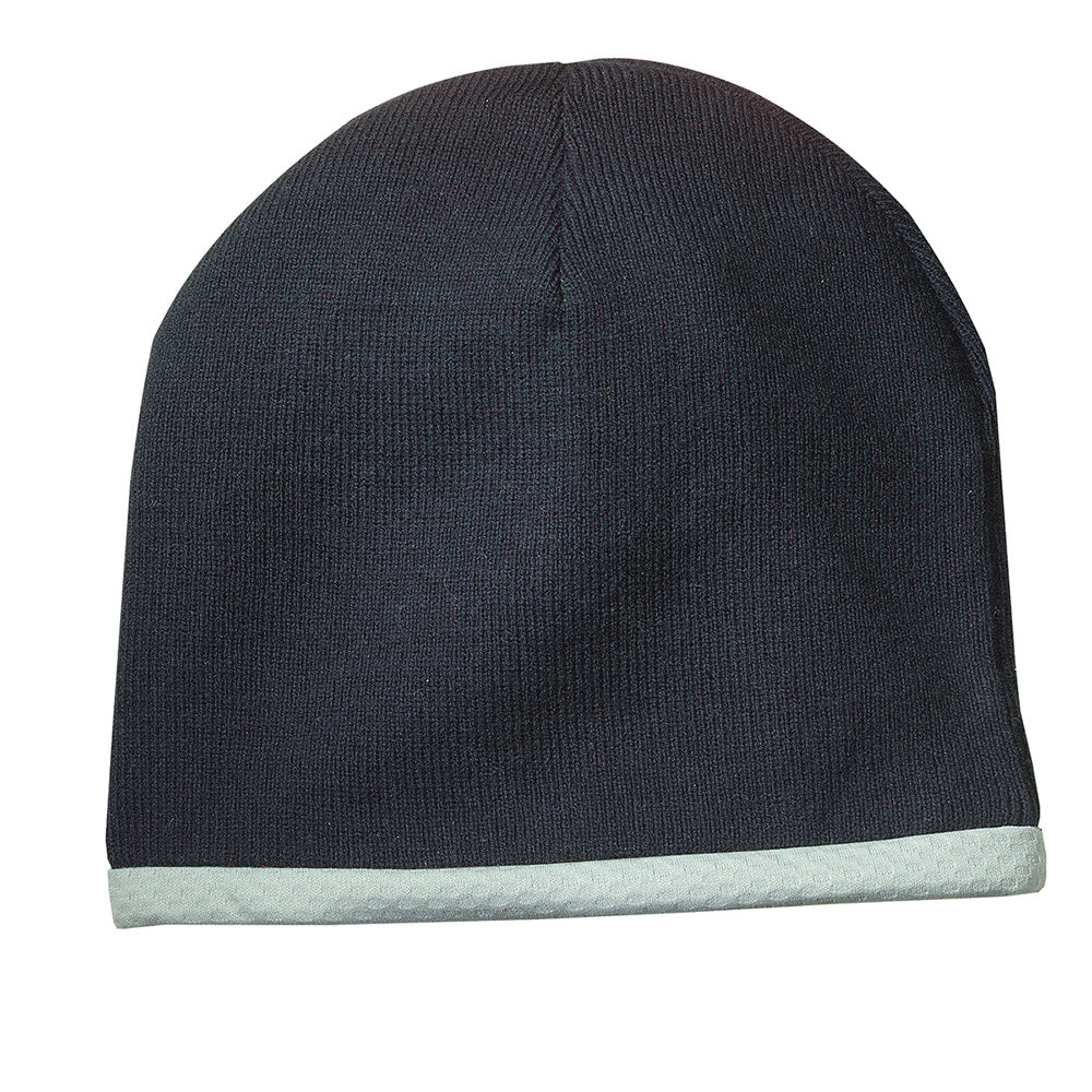Sport-Tek Performance Knit Embroidered Cap - Black